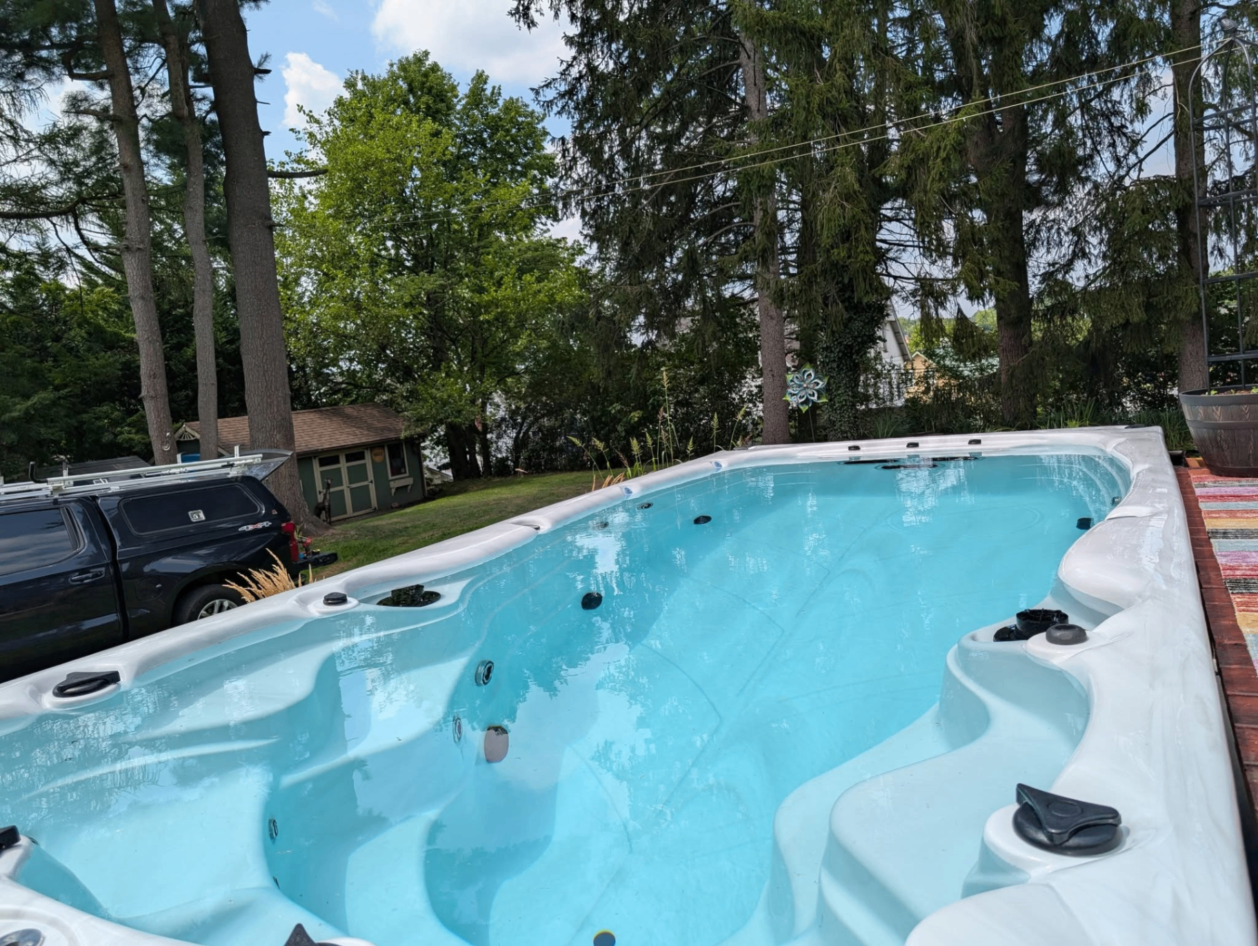 Swim spa backyard wiring